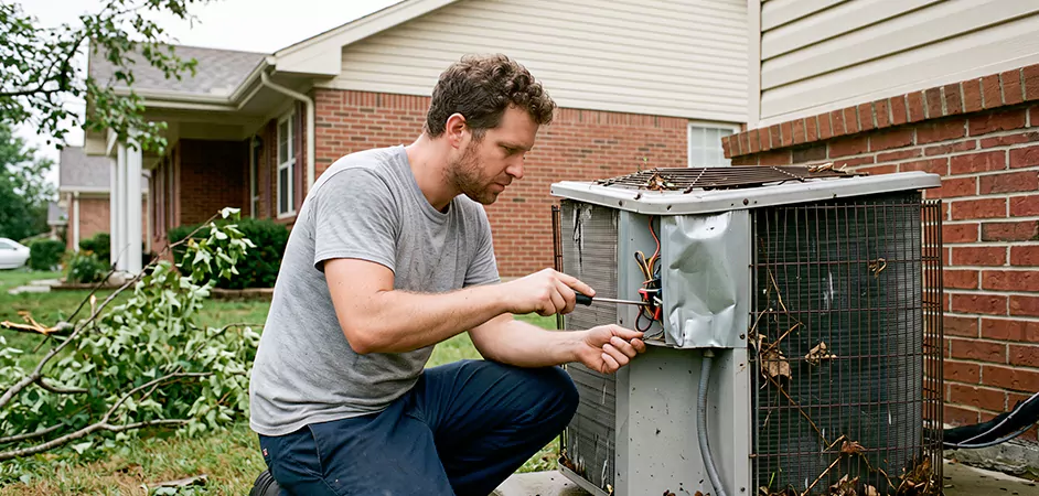 Storm Damage HVAC Restoration in Brick Township